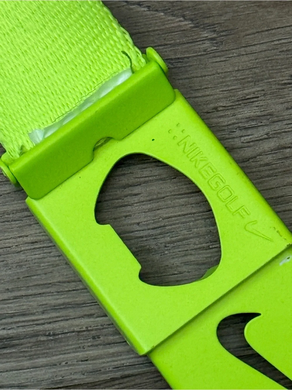 Nike Tech Essentials Web Golf Belt Volt Neon Green One Size with Bottle Opener